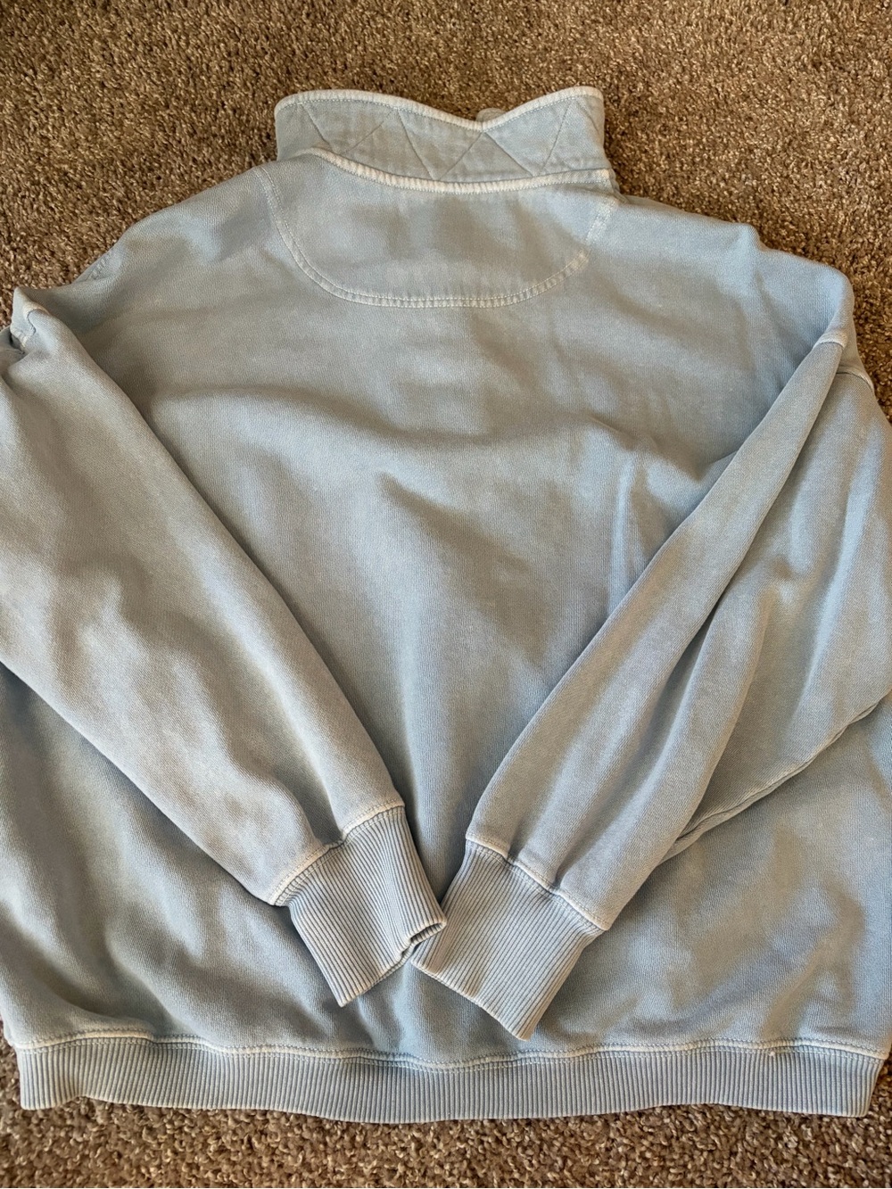 aerie Light Blue Set: Snap-Quarter Pullover Sweatshirt and Wide Leg Sweatpants - Picture 6 of 11